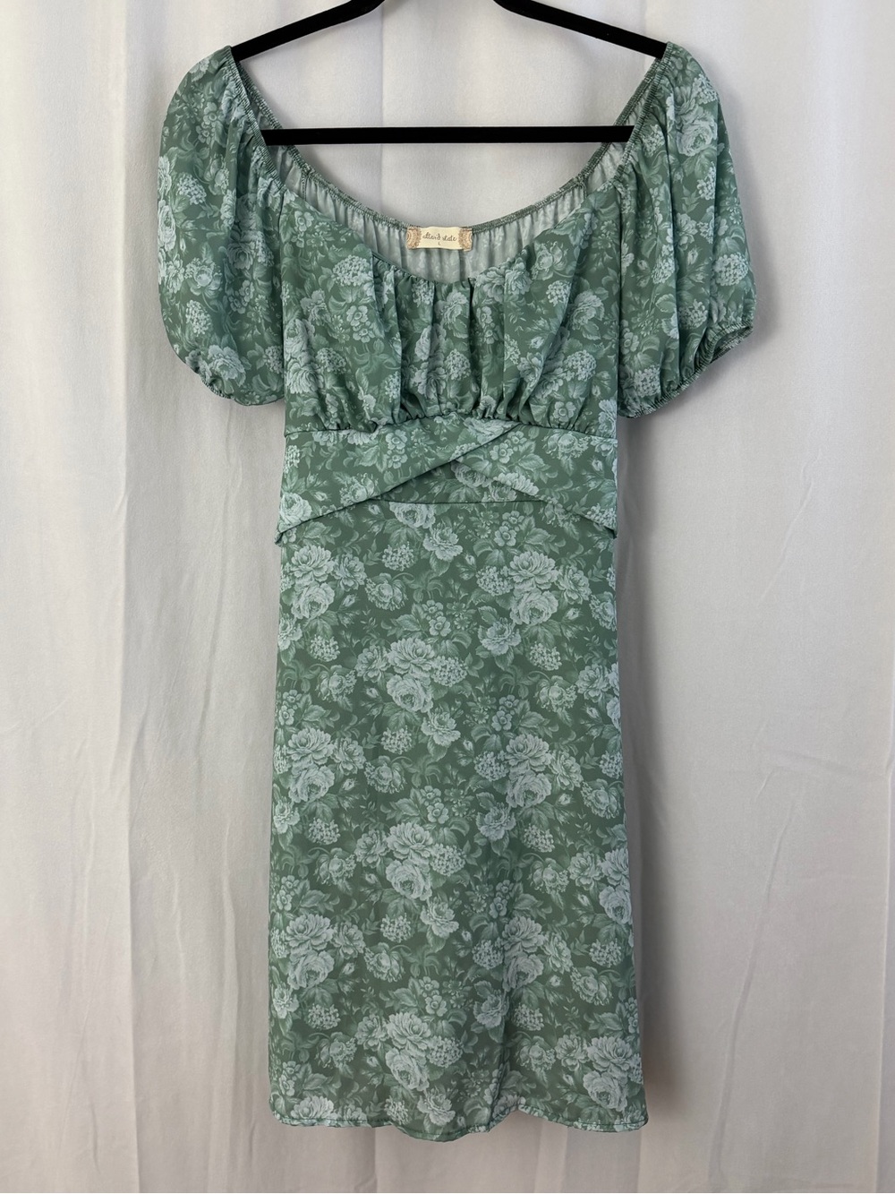 NWT Altar'd State Green Floral Mini Dress Womens Size Large